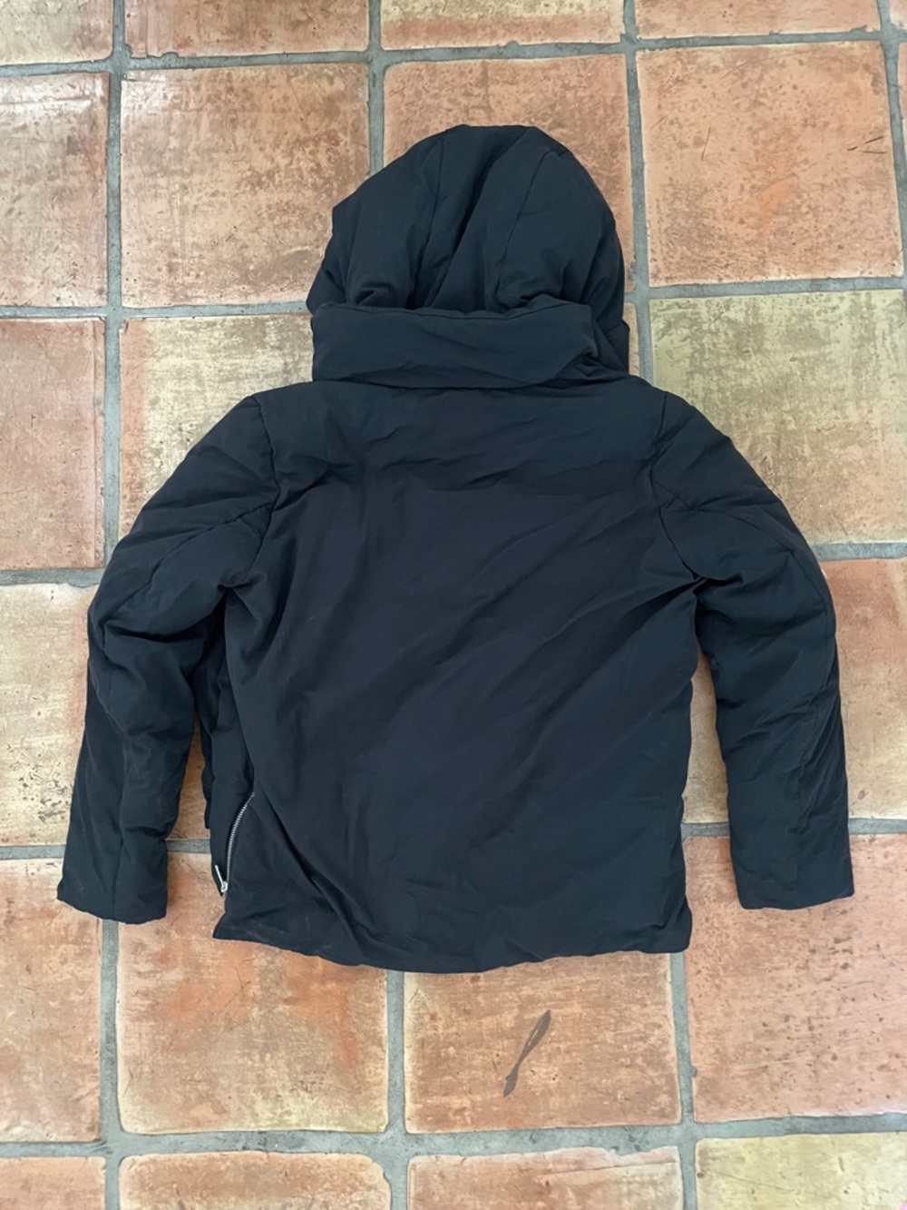 Price Drop 🔷 All Saints Small Estra Black Puffer Hooded Coat - Picture 15 of 15
